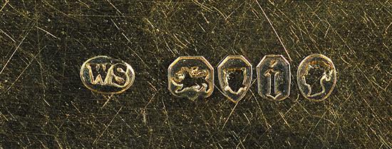 A Victorian silver sandwich box, by William Summers, Length 129mm weight: 10oz/314grms